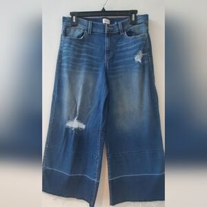 SNEAK PEEK - size M- denim jeans - Cropped Wide Leg pants